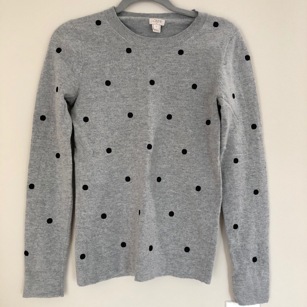 JCREW polkadot sweater